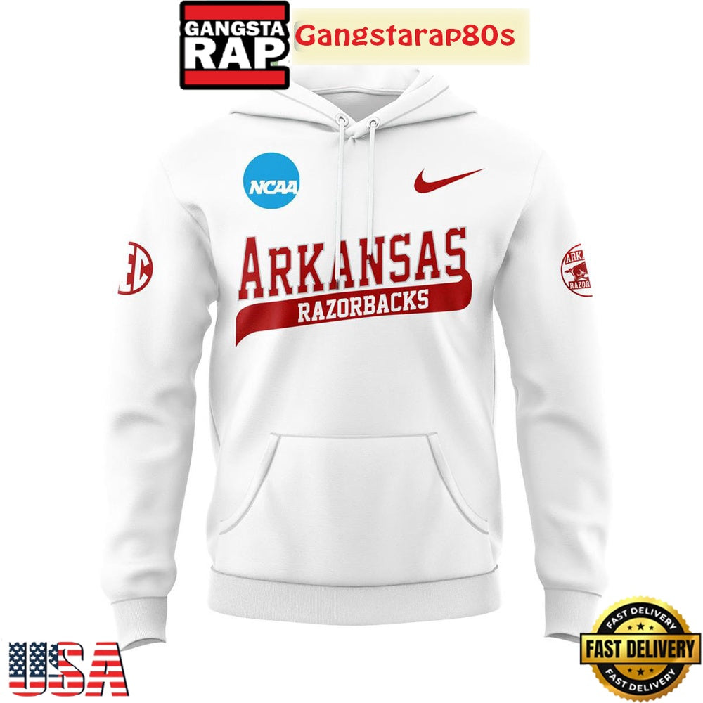 Arkansas Razorbacks Omahogs Champions White All Over Print T-Shirt Hoodie