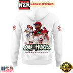 Arkansas Razorbacks Omahogs Champions White All Over Print T-Shirt Hoodie