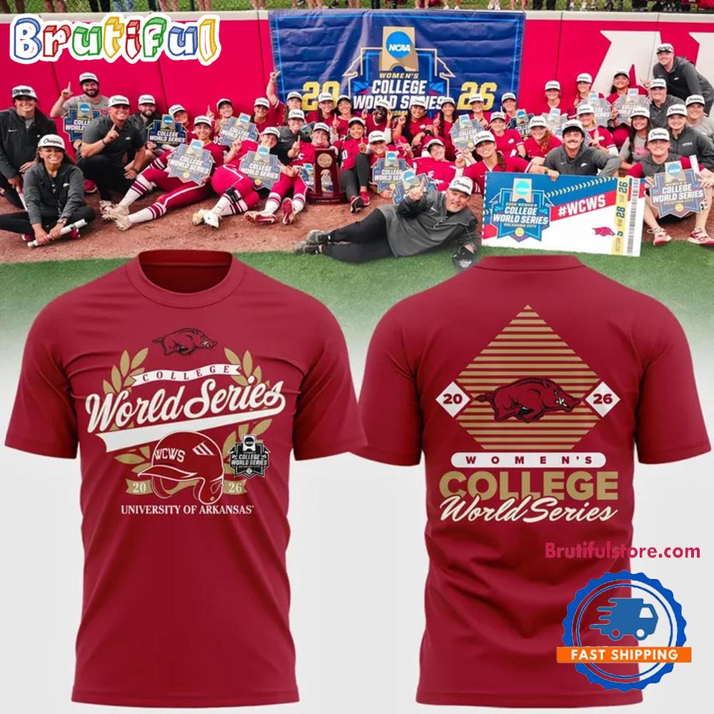Arkansas Razorbacks Softball 2026 College World Series New Design T Shirt