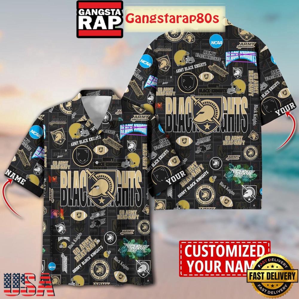 Army Black Knights Solgan Go Army Beat Navy True Fan Spirit Custom Name Aloha Hawaiian Shirt