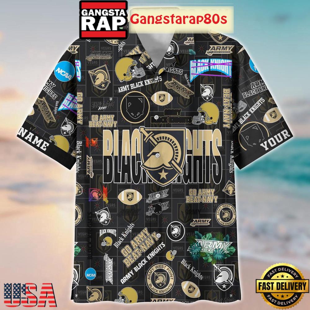 Army Black Knights Solgan Go Army Beat Navy True Fan Spirit Custom Name Aloha Hawaiian Shirt