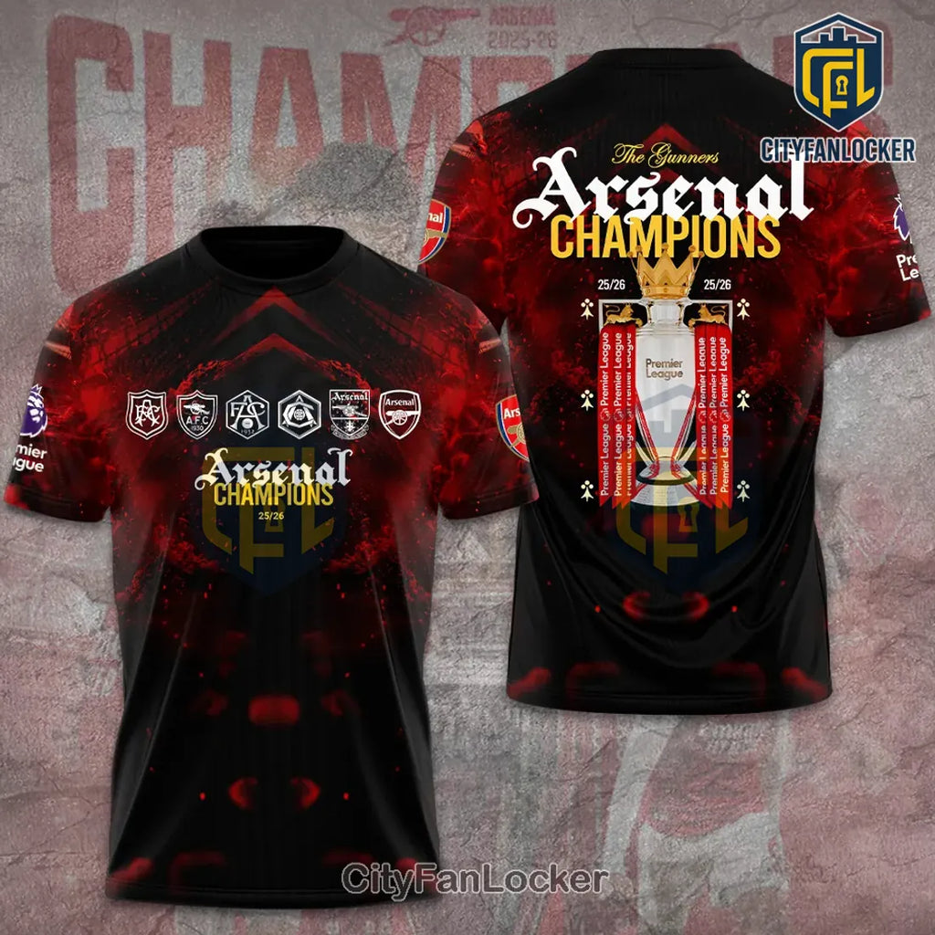 Arsenal FC Premier League Champions 2025-2026 Hoodie