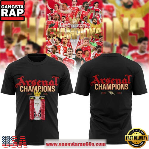 Arsenal FC Premier League Champions 2026 Special Edition T-Shirt