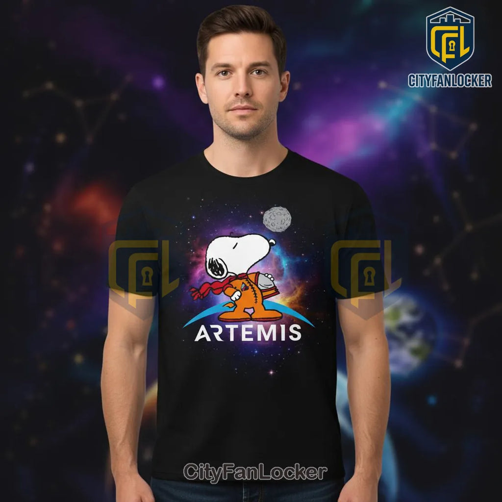Artemis II Snoopy Astronaut & Woodstock NASA Moon to Mars T-Shirt
