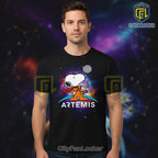 Artemis II Snoopy Astronaut & Woodstock NASA Moon to Mars T-Shirt