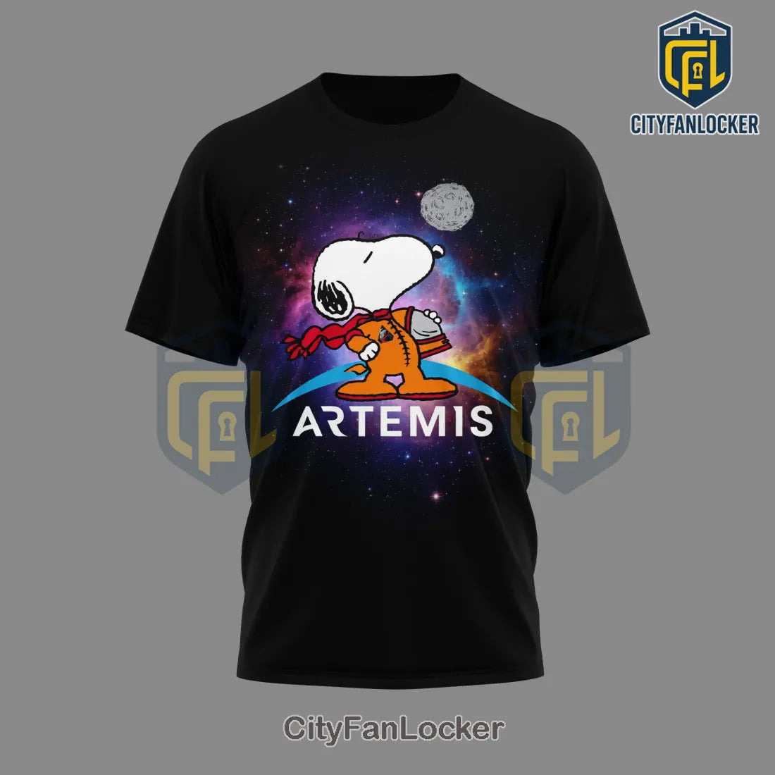 Artemis II Snoopy Astronaut & Woodstock NASA Moon to Mars T-Shirt