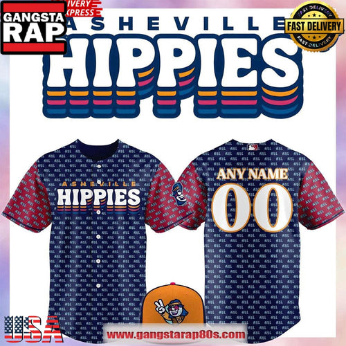 Asheville Tourists “Hippies” 2025 Custom Baseball Jersey