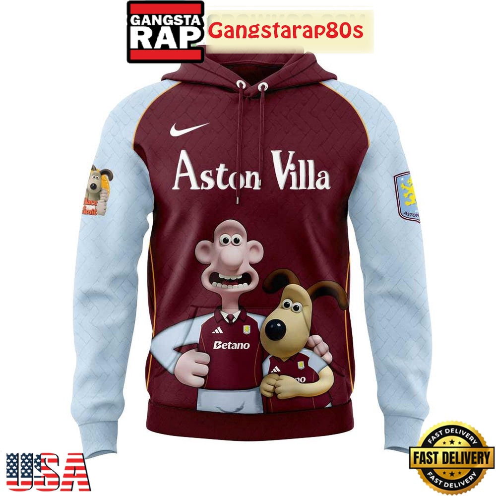 Aston Villa x Wallace And Gromit Unisex Hoodie
