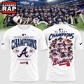 Atlanta Braves 2026 NL East Division Champions Team Graphic White T Shirt