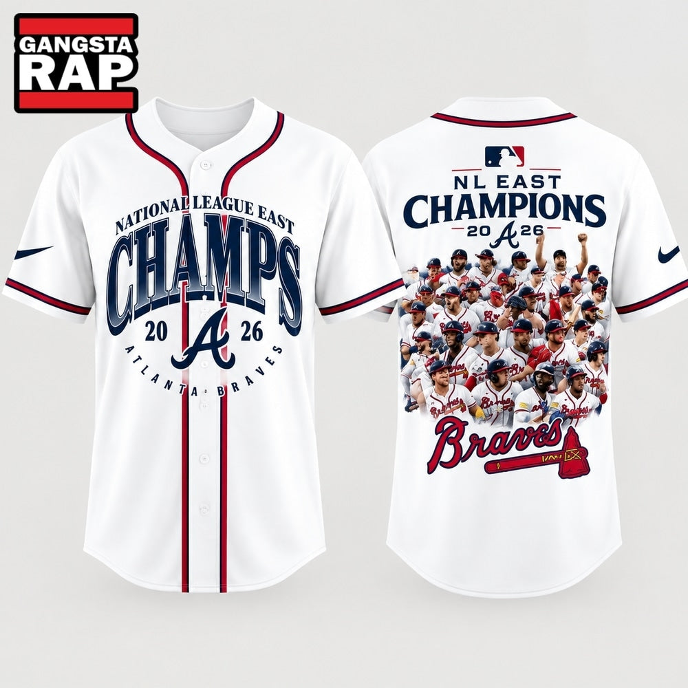 Atlanta Braves 2026 NL East Division Champions White Baseball Jersey
