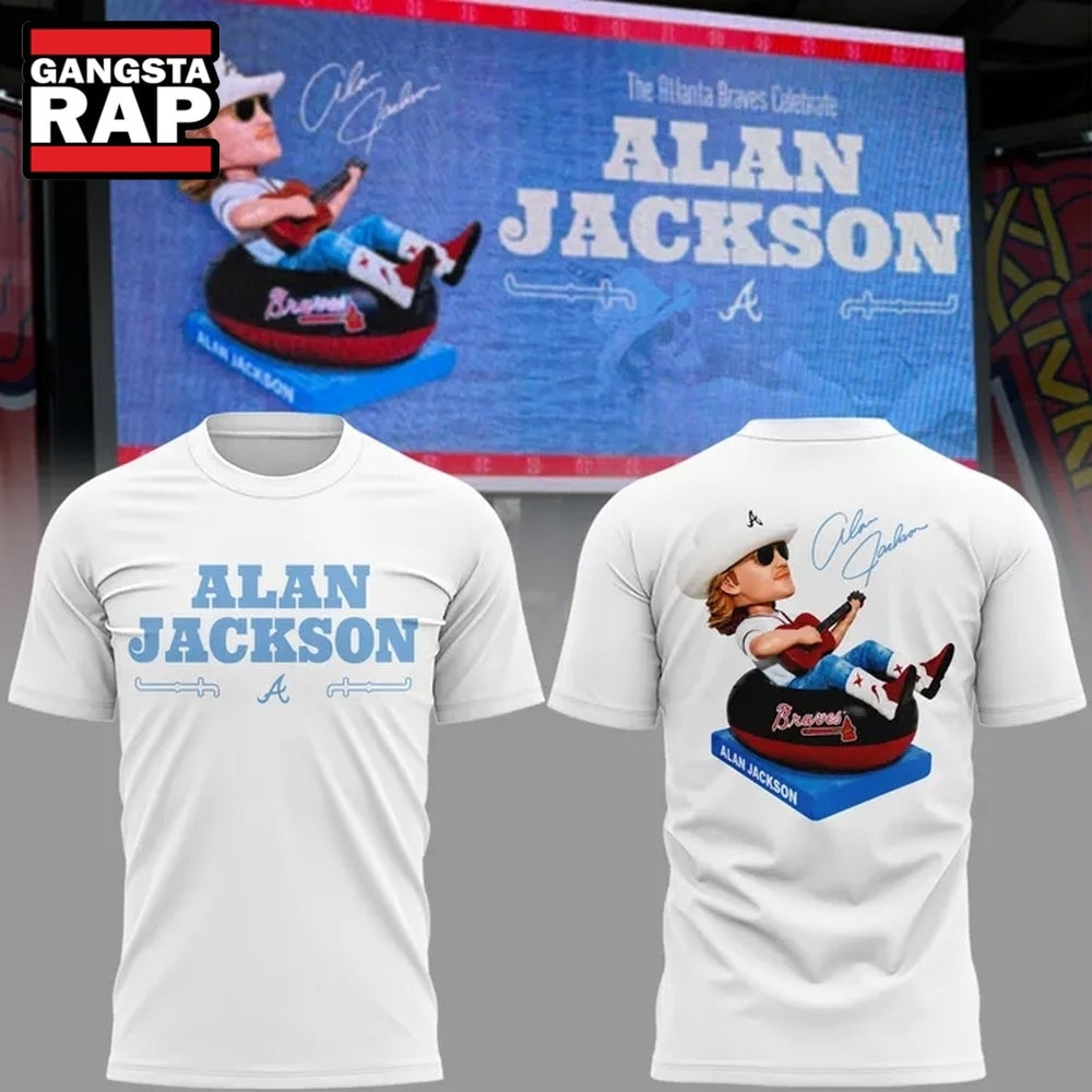 Atlanta Braves Alan Jackson Celebration Night 2026 White T Shirt , Music Trend Shirt