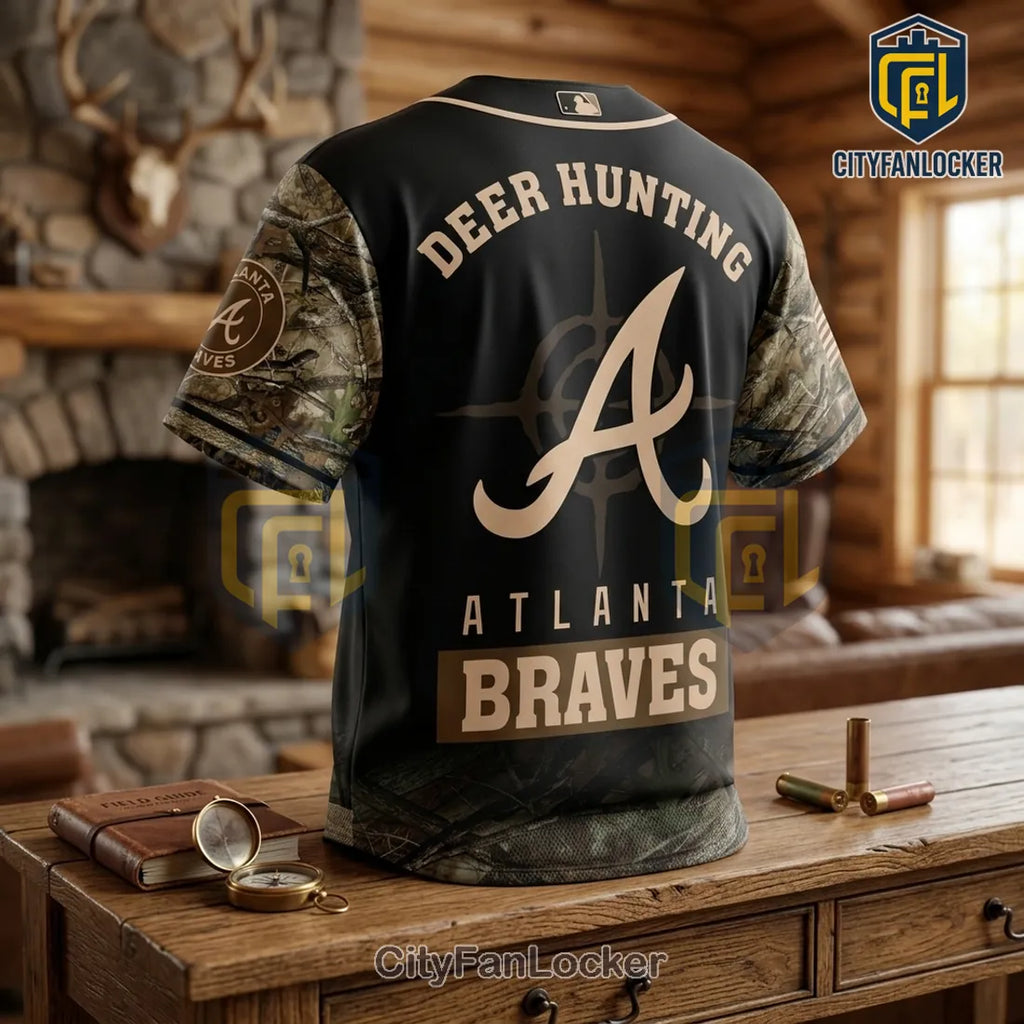 Atlanta Braves Camouflage Deer Hunting Baseball Jersey