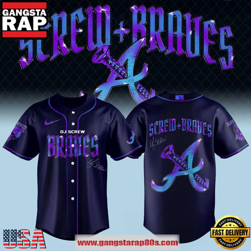 Atlanta Braves Honor All-Time DJ Screw Signature Limited Edition Baseball Jersey Shirt