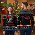 Atlanta Braves Mickey Mouse World Series Custom Name Ugly Christmas Sweater
