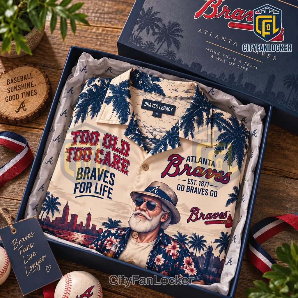 Atlanta Braves Too Old To Care Hawaiian Shirt