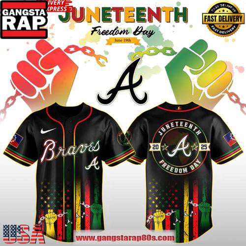Atlanta Braves x Juneteenth Day 2025 Special Baseball Jersey Shirt