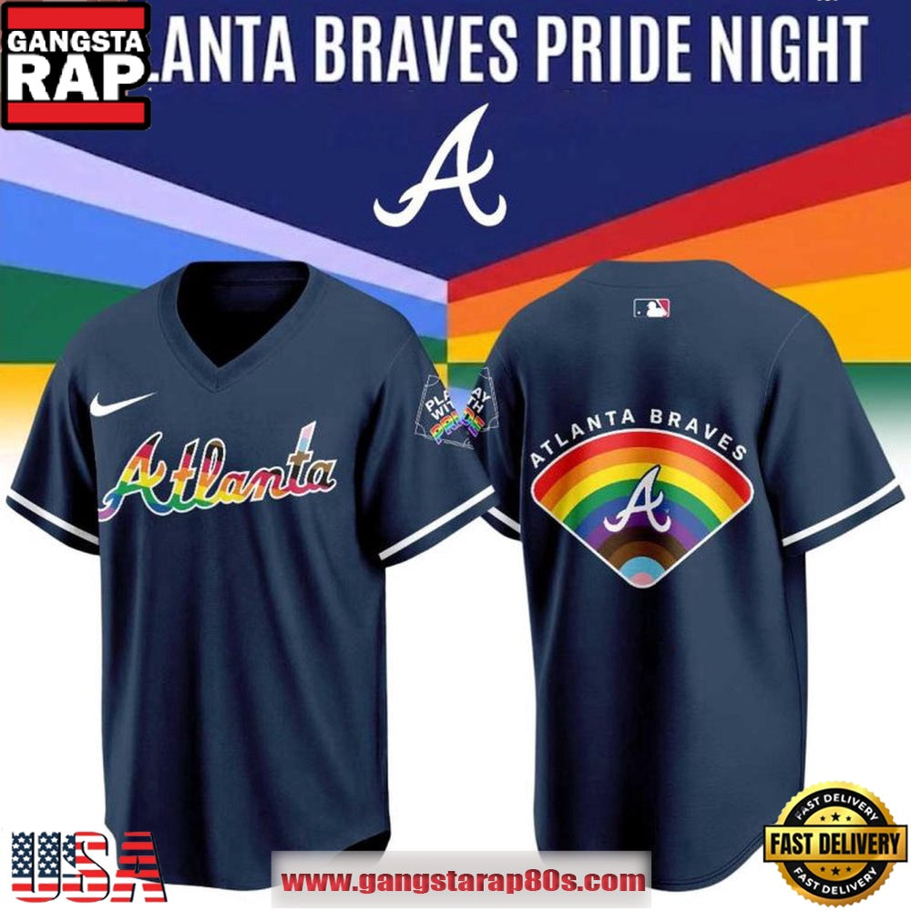 Atlanta Braves x Pride Night 2026 Special Edition Football Jersey