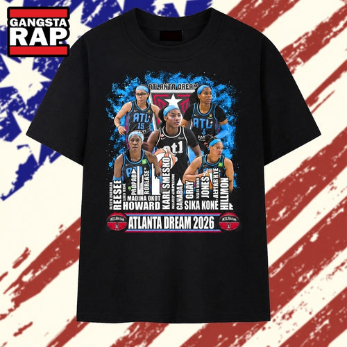 Atlanta Dream 2026 Roster Basketball Team Players Graphic T Shirt