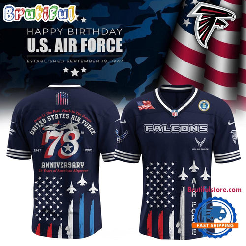 Atlanta Falcons 2025 NFL US Air Force Birthday Football Jersey