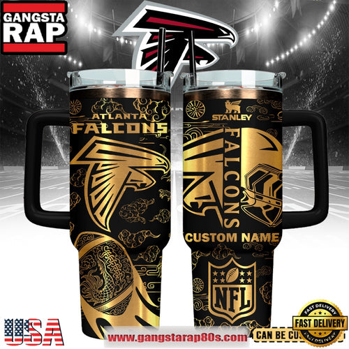 Atlanta Falcons Custom Stanley Quencher Tumbler With Handle 40oz