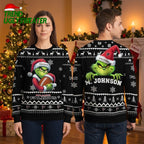 Atlanta Falcons Grinch Football Custom Name Ugly Christmas Sweater