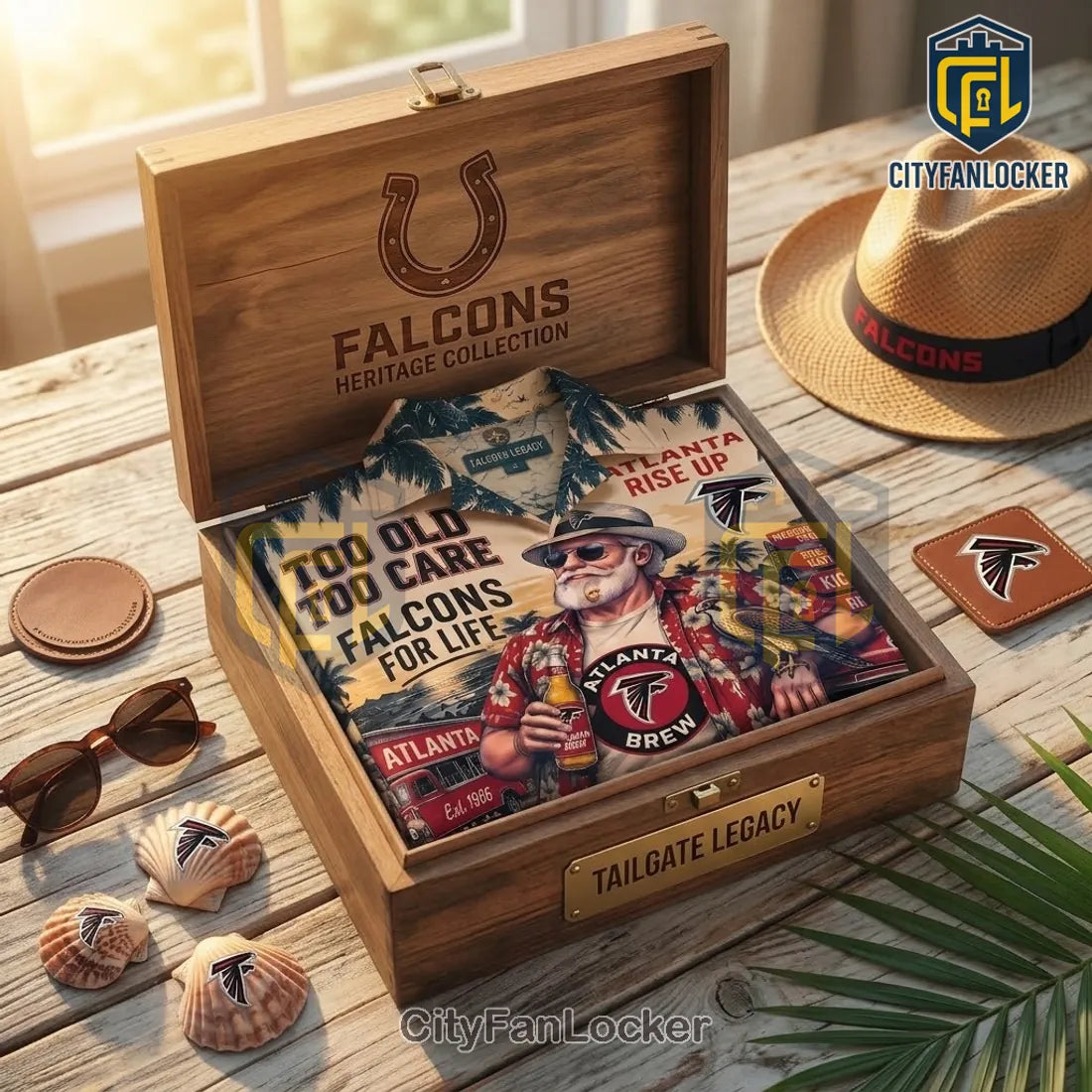 Atlanta Falcons Mascot Too Old Too Care Hawaiian Shirt
