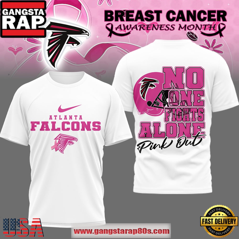 Atlanta Falcons NFL Breast Cancer October 2025 New Edition 3D Shirt White
