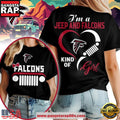Atlanta Falcons NFL Jeep Girl Women’s Black Shirt