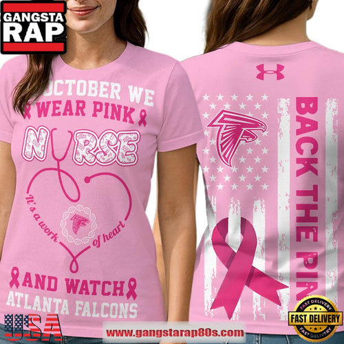 Atlanta Falcons NFL Nurse x Pink Out Breast Cancer 2025 All Over Print Shirt