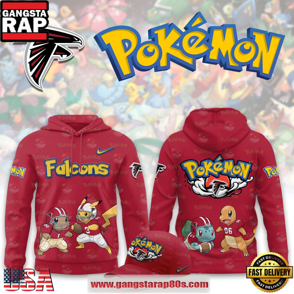 Atlanta Falcons NFL x Pokemon Unique Sports Design Hoodie Shirt