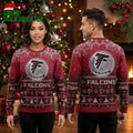 Atlanta Falcons Snowfall Logo Ugly Christmas Sweater