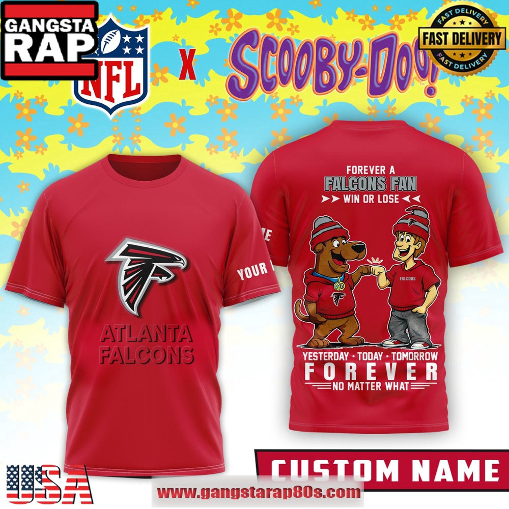 Atlanta Falcons x Scooby Doo Premium Custom Name 3D Shirt