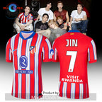 Atletico de Madrid Jin 7 Red and White Soccer Jersey