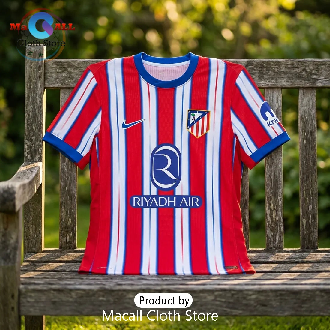 Atletico de Madrid Jin 7 Red and White Soccer Jersey