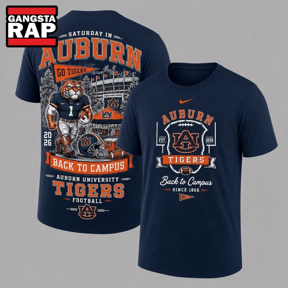 Auburn Tigers 2026 NCAA Back To Campus 3D Shirt