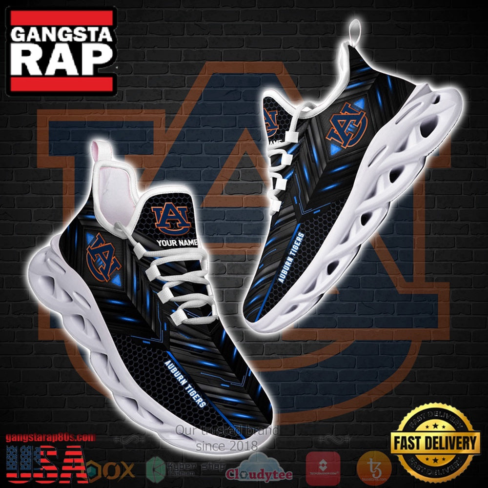 Auburn Tigers Custom Name Clunky Unique Design Max Soul Shoes Running Sneakers