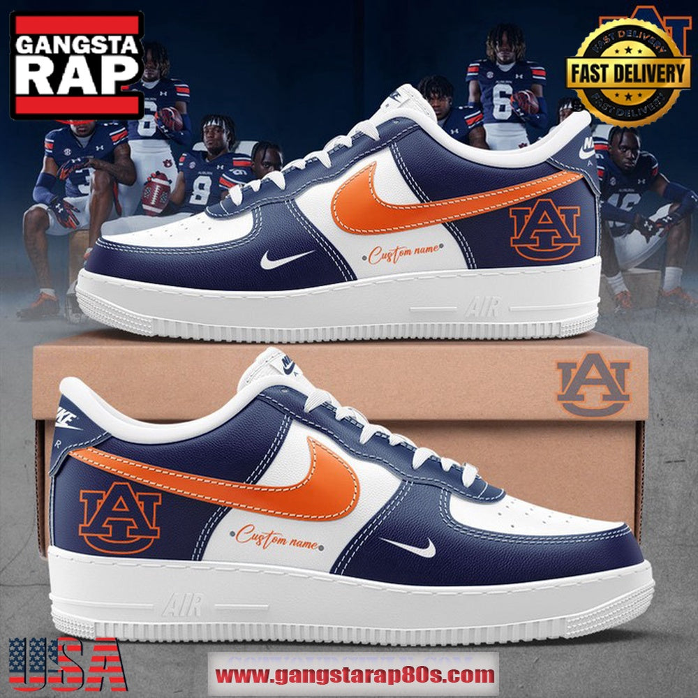 Auburn Tigers Football Custom Name For Fans Air Force 1 Shoes Running Sneakers Shoes