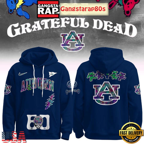Auburn Tigers Grateful Dead 60 Years 2025 Special Edition All Over Print Hoodie