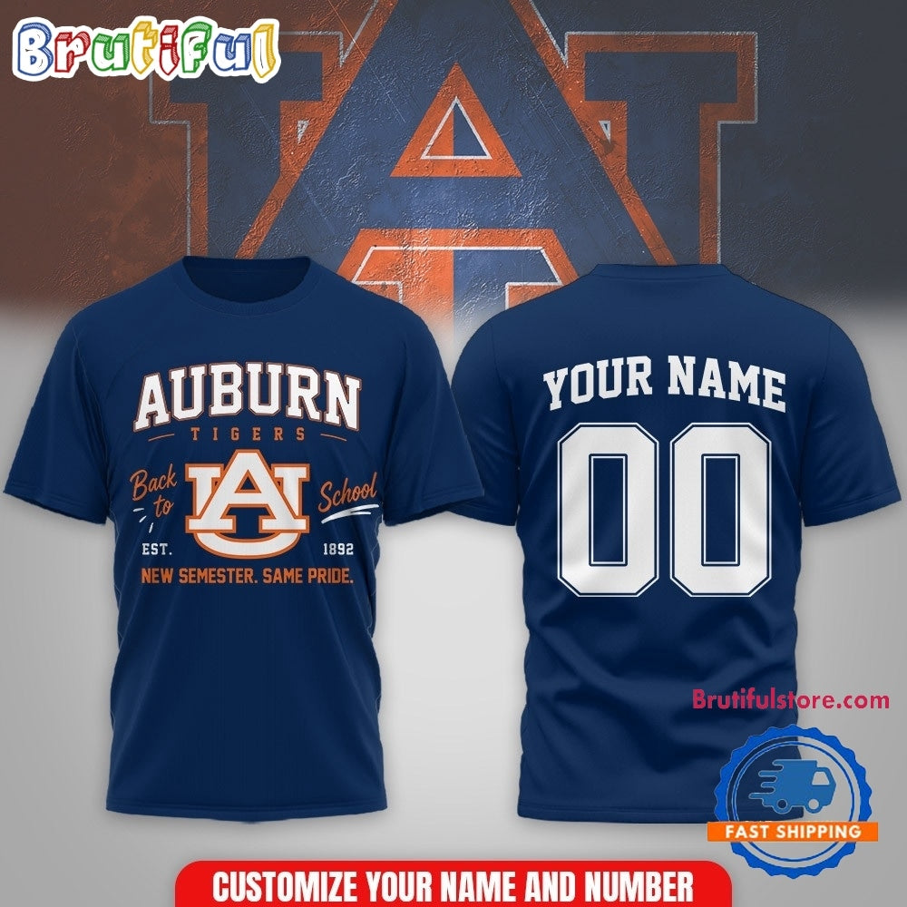 Auburn Tigers NCAA Campus Pride Back to School 2026 Personalized 3D Shirt