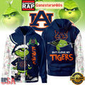 Auburn Tigers NCAA Funny Grinch Football 2025-2026 Unisex Zip Hoodie