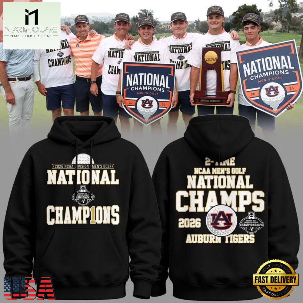 Auburn Tigers NCAA Men’s Golf National Champions 2026 NCAA Golf Fan Hoodie