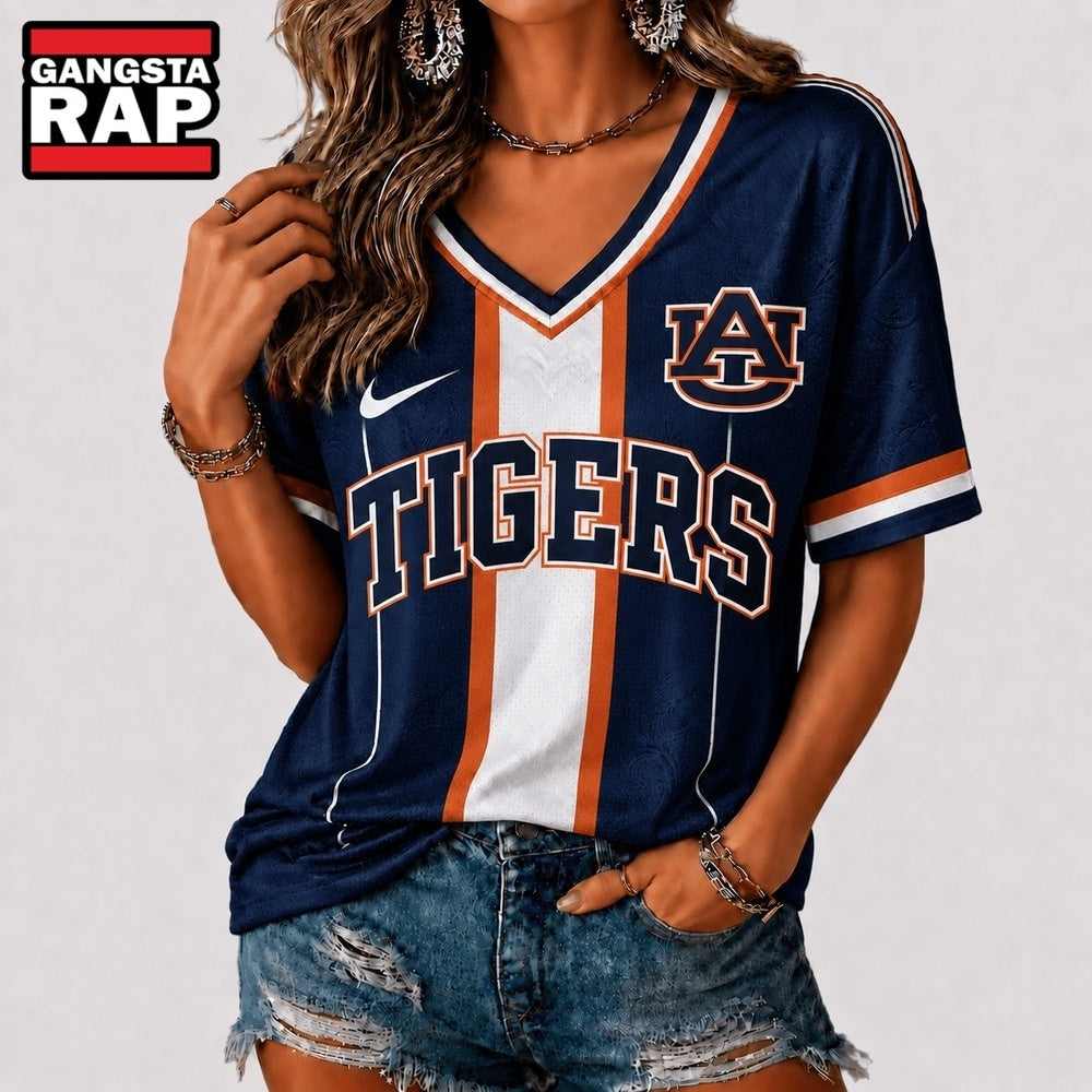Auburn Tigers NCAA Rivalry Game Spirit V neck T Shirt