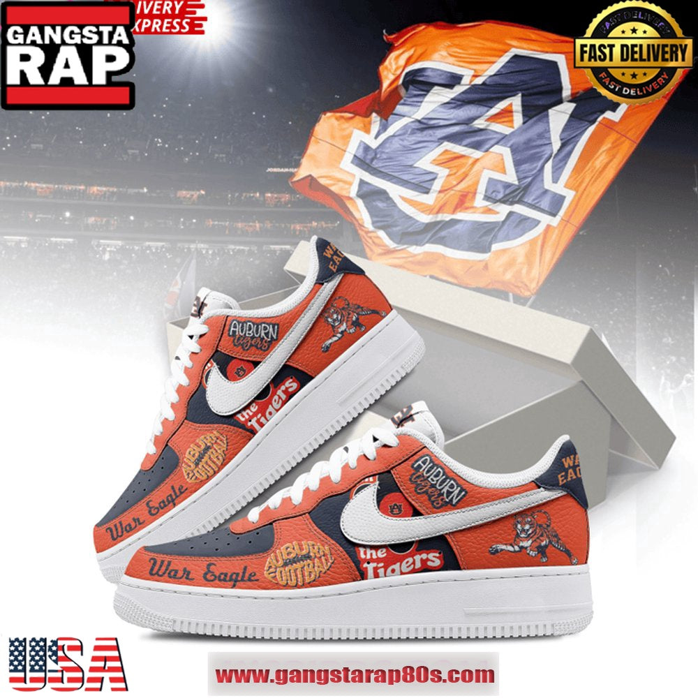 Auburn Tigers War Eagle Limited Edition Air Force 1 Running Sneakers Shoes