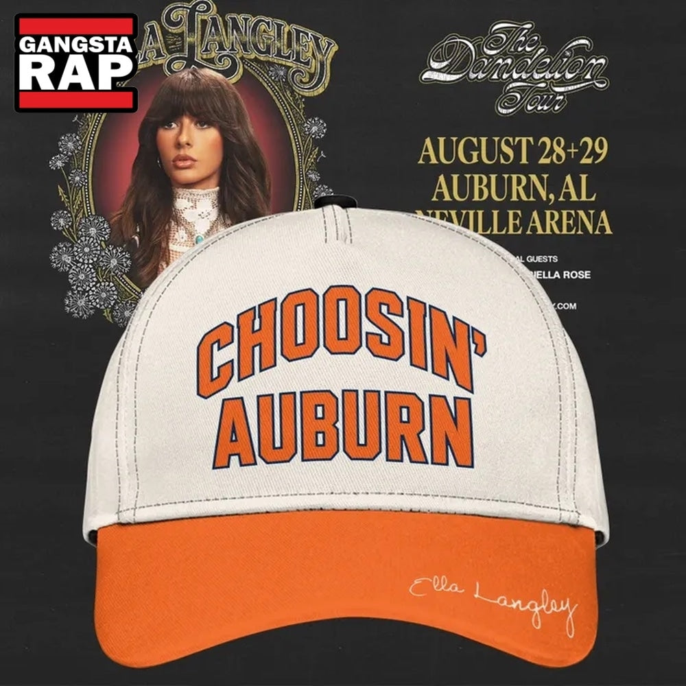 Auburn Tigers x Ella Langley The Dandelion Tour 2026 Neville Arena Classic Cap, Trendy Music Baseball Cap