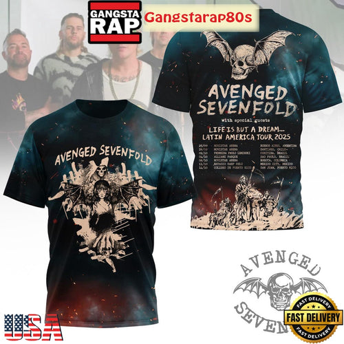 Avenged Sevenfold Life Is But A Dream Tour 2025 Shirt