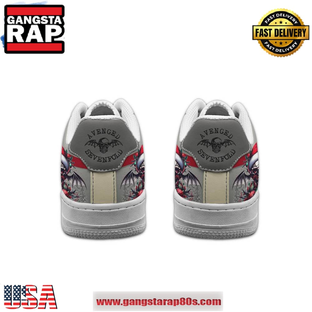 Avenged Sevenfold Merry Christmas Limited Edition Air Force 1 Running Sneakers Shoes