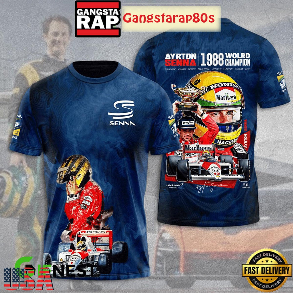 Ayrton Senna 1988 World Champions The Memories The Proud 3D Shirt