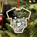 Custom Baby’s First Christmas 2025 - Personalized Shaker Ornament - Customized Baby Name, New 1st Baby Gift, Baby Keepsake, 4D Shake Babies Ornament