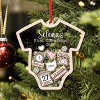 Custom Baby’s First Christmas 2025 - Personalized Shaker Ornament - Customized Baby Name, New 1st Baby Gift, Baby Keepsake, 4D Shake Babies Ornament