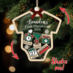 Custom Baby’s First Christmas 2025 Ver .2 - Personalized Shaker Ornament - Customized Baby Name, New 1st Baby Gift, Baby Keepsake, 4D Shake Babies